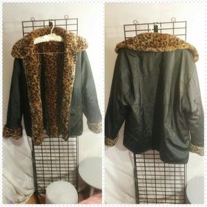 Reversible Animal Print Coat